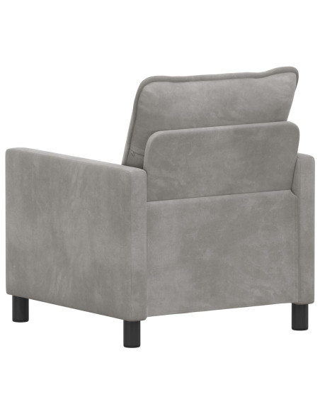 Divano Grigio Chiaro 76 x 81 x 87,5 cm Velluto