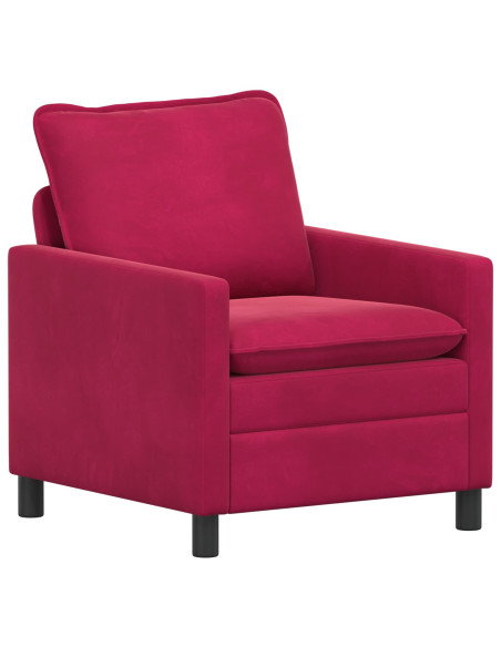 Divano Rosso Vino 76 x 81 x 87,5 cm Velluto