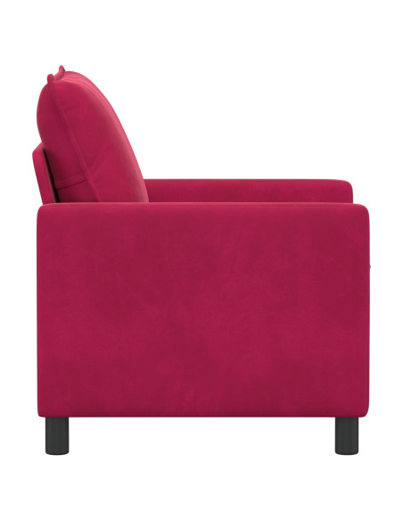 Divano Rosso Vino 76 x 81 x 87,5 cm Velluto