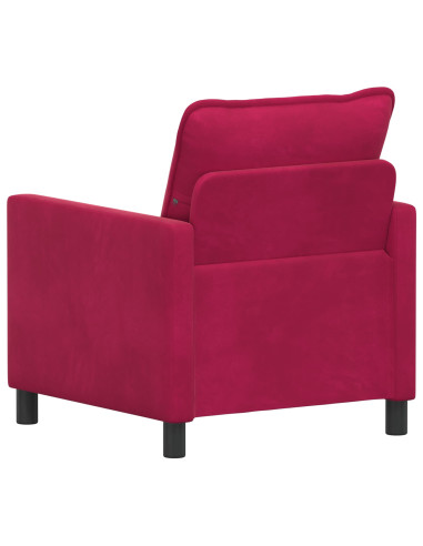 Divano Rosso Vino 76 x 81 x 87,5 cm Velluto