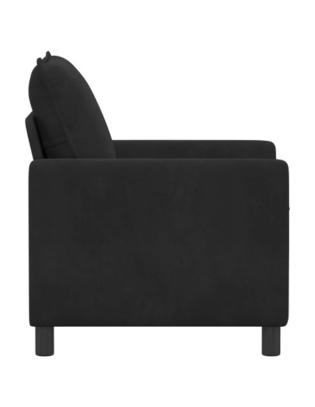 Divano Nero 76 x 81 x 87,5 cm Velluto