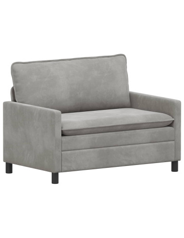 Divano Grigio Chiaro 126 x 81 x 87,5 cm Velluto