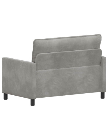 Divano Grigio Chiaro 126 x 81 x 87,5 cm Velluto