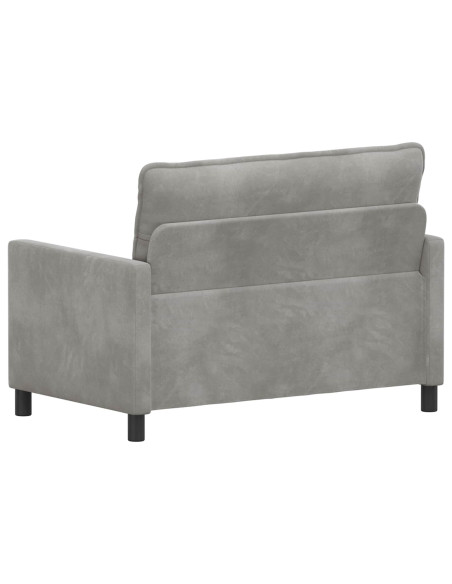 Divano Grigio Chiaro 126 x 81 x 87,5 cm Velluto