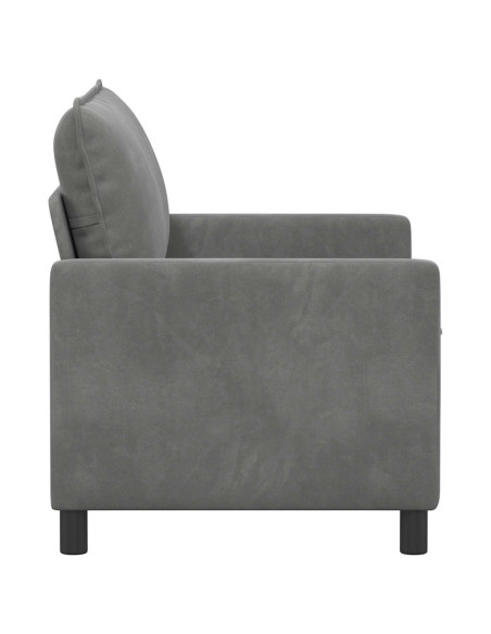Divano Grigio Scuro 126 x 81 x 87,5 cm Velluto