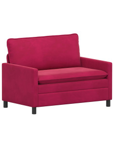 Divano Rosso Vino 126 x 81 x 87,5 cm Velluto 2