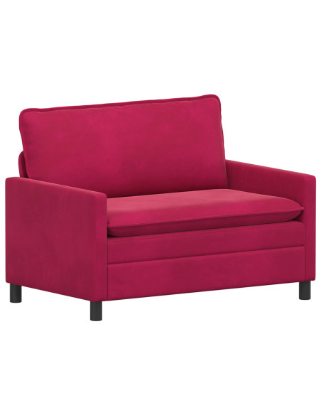 Divano Rosso Vino 126 x 81 x 87,5 cm Velluto