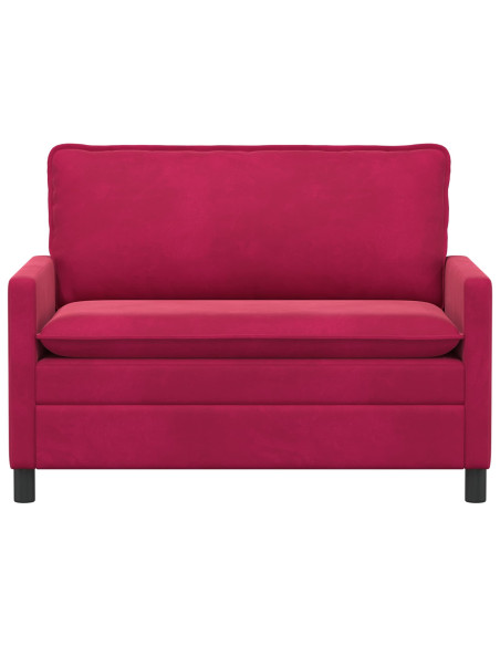 Divano Rosso Vino 126 x 81 x 87,5 cm Velluto