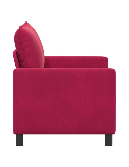 Divano Rosso Vino 126 x 81 x 87,5 cm Velluto