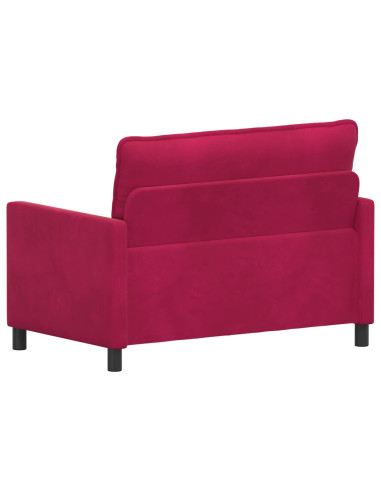 Divano Rosso Vino 126 x 81 x 87,5 cm Velluto