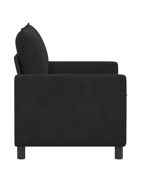 Divano Nero 126 x 81 x 87,5 cm Velluto
