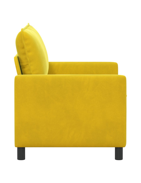 Divano Giallo 126 x 81 x 87,5 cm Velluto