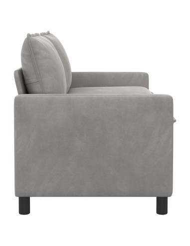 Divano Grigio Chiaro 156 x 81 x 87,5 cm Velluto