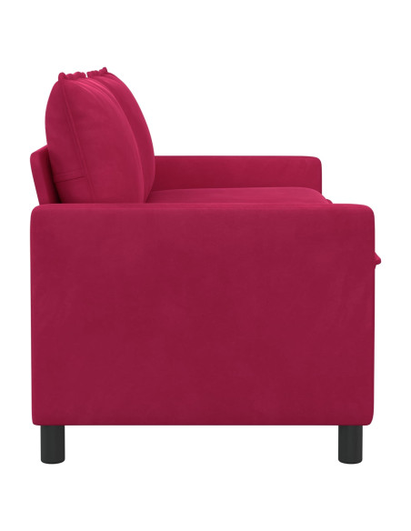 Divano Rosso Vino 156 x 81 x 87,5 cm Velluto