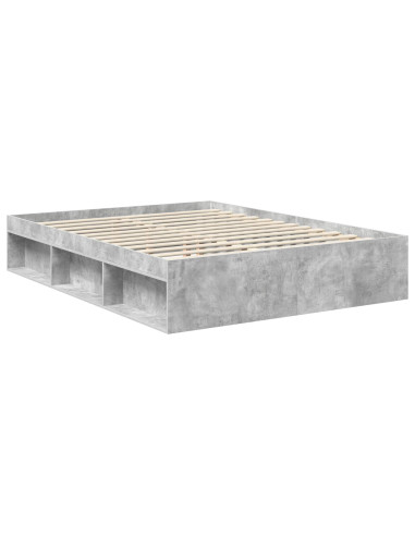 Struttura del letto Grigio Concretè 150 x 200 cm Pino massello