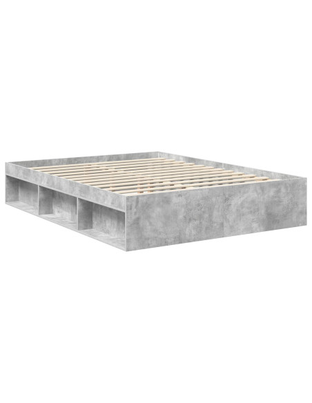 Struttura del letto Grigio Concretè 150 x 200 cm Pino massello