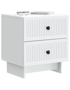 Armadio da Notte con cassetto 2 pcs Bianco 43 x 34,5 x 47,5 cm 2