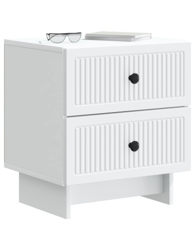 Armadio da Notte con cassetto 2 pcs Bianco 43 x 34,5 x 47,5 cm