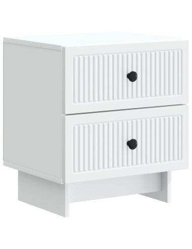 Armadio da Notte con cassetto 2 pcs Bianco 43 x 34,5 x 47,5 cm