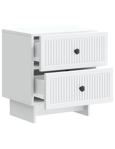 Armadio da Notte con cassetto 2 pcs Bianco 43 x 34,5 x 47,5 cm