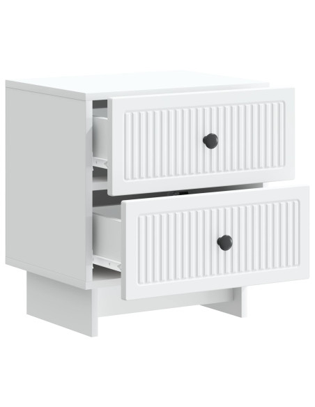Armadio da Notte con cassetto 2 pcs Bianco 43 x 34,5 x 47,5 cm