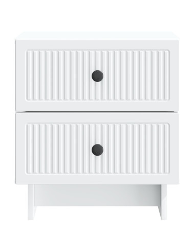 Armadio da Notte con cassetto 2 pcs Bianco 43 x 34,5 x 47,5 cm