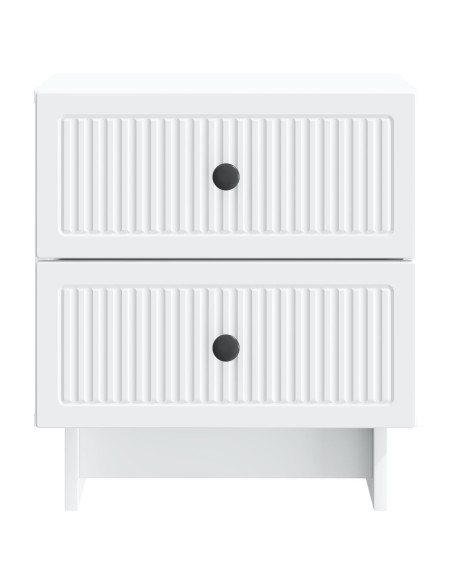 Armadio da Notte con cassetto 2 pcs Bianco 43 x 34,5 x 47,5 cm