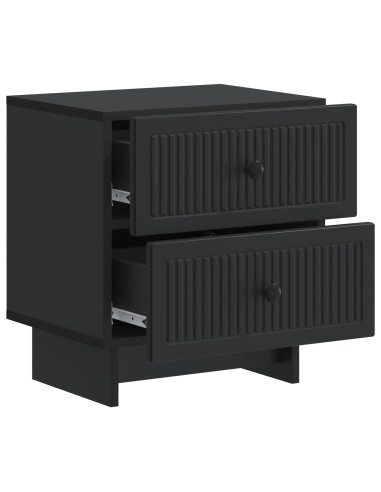 Armadio da Notte Nero 43 x 34,5 x 47,5 cm Legno ingegnerizzato