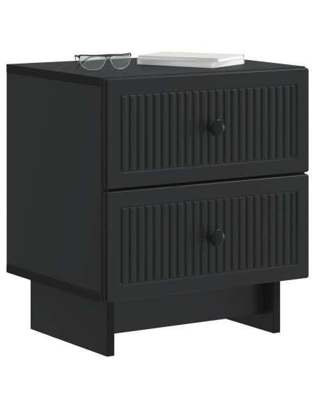 Armadio da Notte con cassetto 2 pcs Nero 43 x 34,5 x 47,5 cm