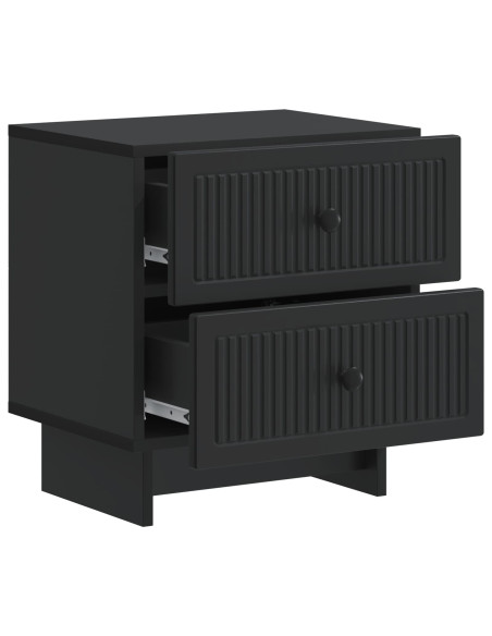 Armadio da Notte con cassetto 2 pcs Nero 43 x 34,5 x 47,5 cm