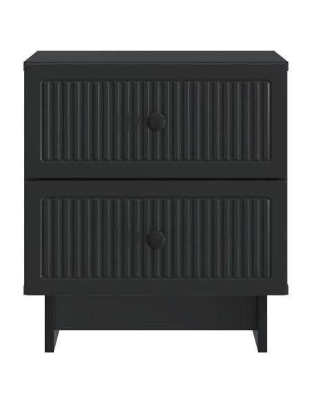 Armadio da Notte con cassetto 2 pcs Nero 43 x 34,5 x 47,5 cm