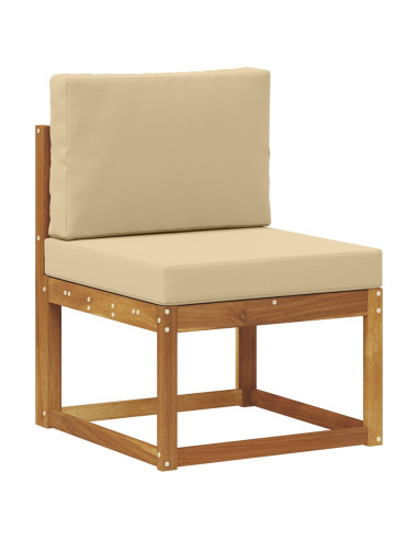 Set di divani da esterno con cuscino 4 pcs Naturale e Beige