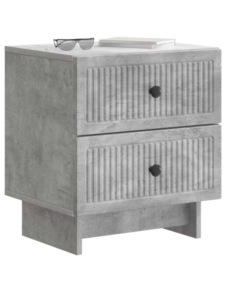 Armadio da Notte Grigio Cemento 43 x 34,5 x 47,5 cm