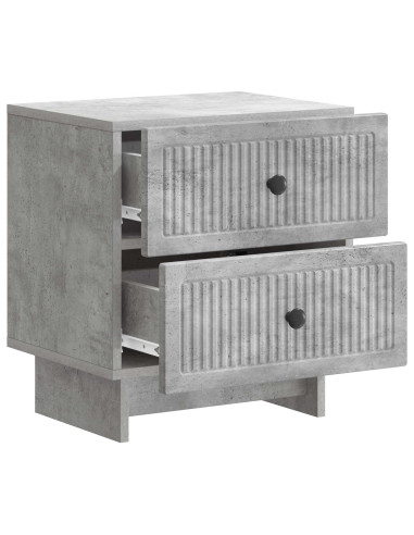 Armadio da Notte Grigio Cemento 43 x 34,5 x 47,5 cm