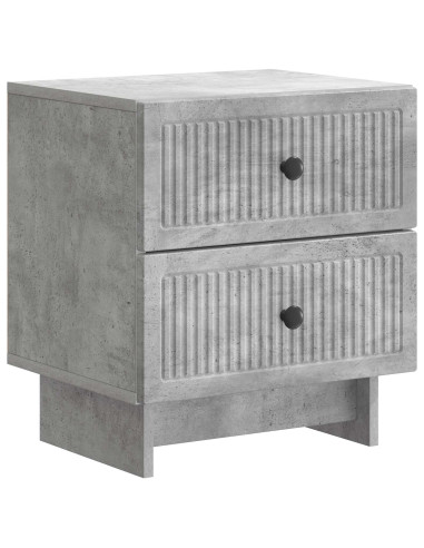 Armadio da Notte 2 pcs Grigio Cemento 43 x 34,5 x 47,5 cm