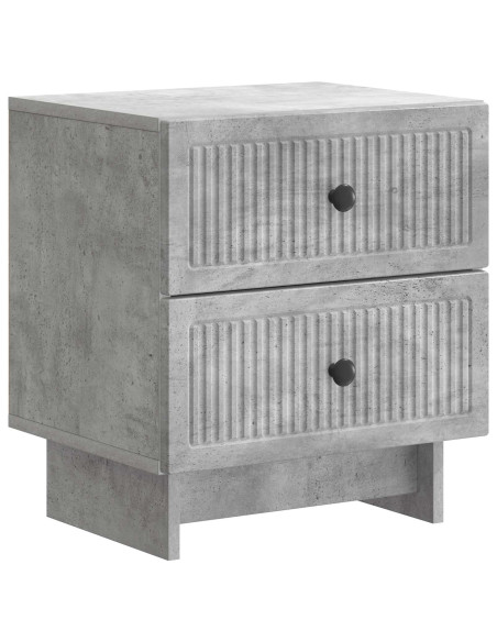 Armadio da Notte 2 pcs Grigio Cemento 43 x 34,5 x 47,5 cm