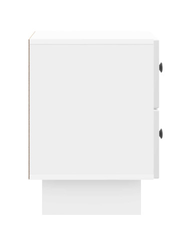 Armadio da Notte con cassetto Bianco Lucido 43 x 34,5 x 47,5 cm