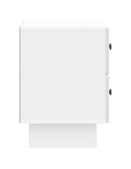 Armadio da Notte con cassetto Bianco Lucido 43 x 34,5 x 47,5 cm