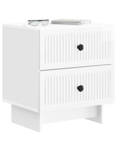Armadio da Notte 2 pcs Bianco Lucido 43 x 34,5 x 47,5 cm 2