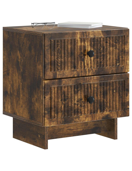 Armadio da Notte 2 pcs Rovere Fumo 43 x 34,5 x 47,5 cm