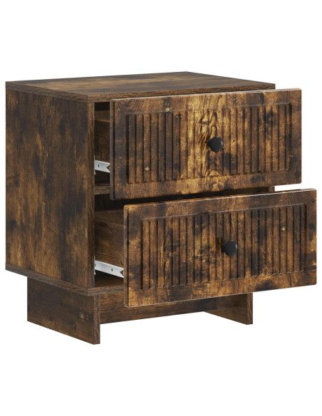 Armadio da Notte 2 pcs Rovere Fumo 43 x 34,5 x 47,5 cm