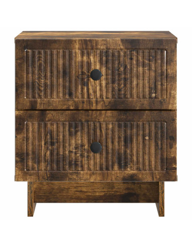 Armadio da Notte 2 pcs Rovere Fumo 43 x 34,5 x 47,5 cm