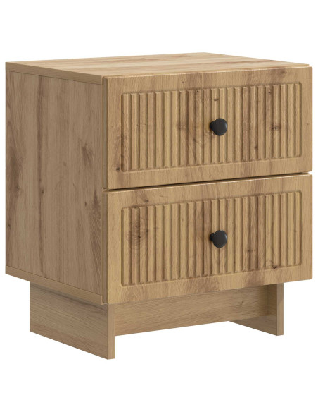 Armadio da Notte 2 pcs Rovere Artigianale 43 x 34,5 x 47,5 cm