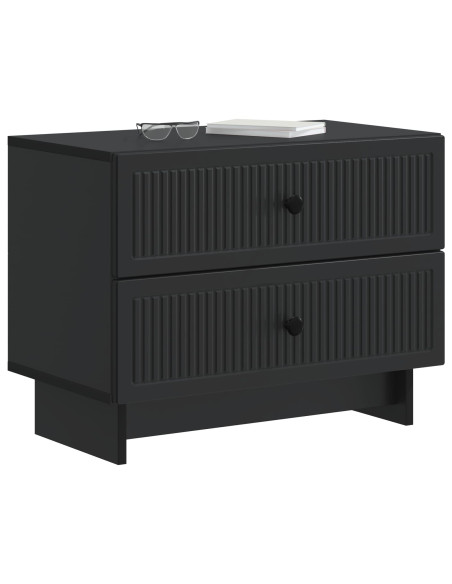 Armadio da Notte Nero 62 x 34,5 x 47,5 cm Legno ingegnerizzato