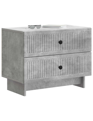 Armadio da Notte Grigio Cemento 62 x 34,5 x 47,5 cm