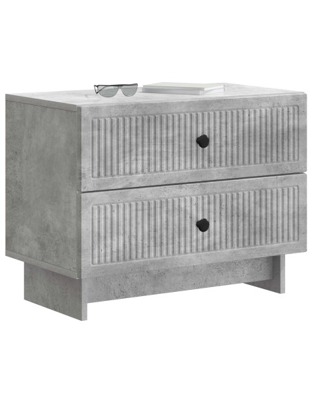 Armadio da Notte Grigio Cemento 62 x 34,5 x 47,5 cm