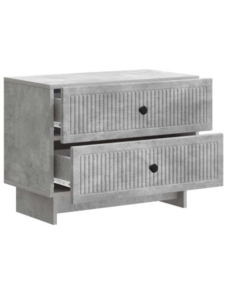 Armadio da Notte Grigio Cemento 62 x 34,5 x 47,5 cm