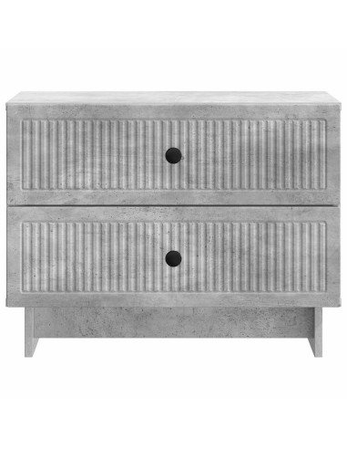Armadio da Notte Grigio Cemento 62 x 34,5 x 47,5 cm