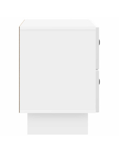 Armadio da Notte con cassetto Bianco Lucido 62 x 34,5 x 47,5 cm