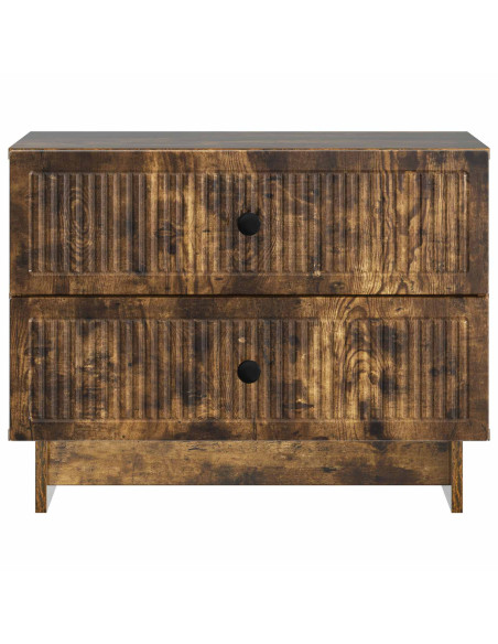 Armadio da Notte con cassetto Rovere Fumo 62 x 34,5 x 47,5 cm